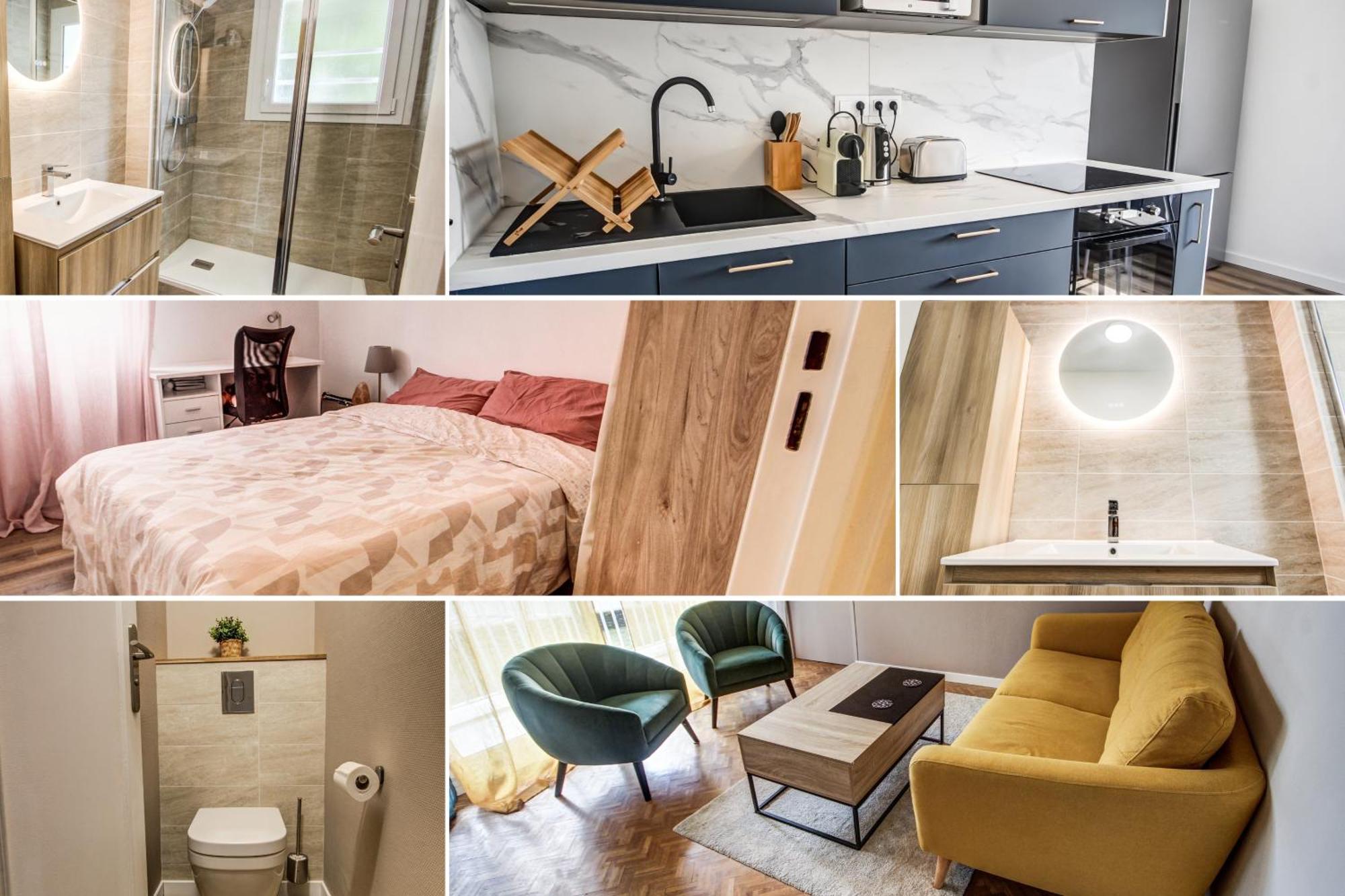 Suite T5 Rennes Gare - Parking Prive Gratuit Luaran gambar